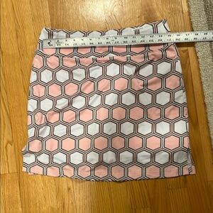 Golftini Geometric Pink and White Golf Skort size Large